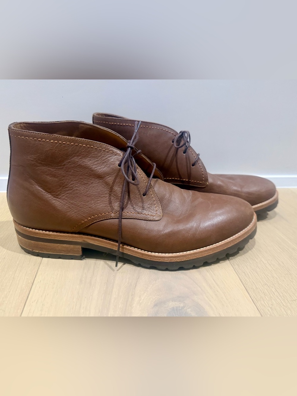 Gordon Rush Men’s Chestnut Brown Leather Chukka Boots